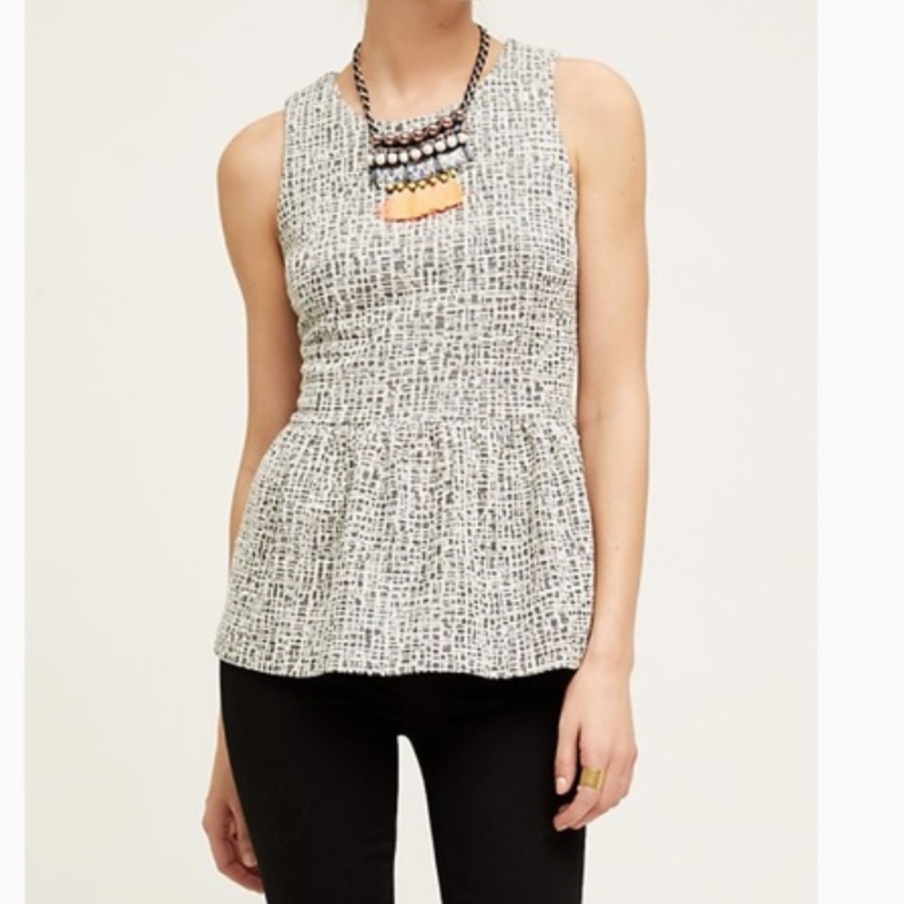 Anthropology Evelina Knit Peplum Top
